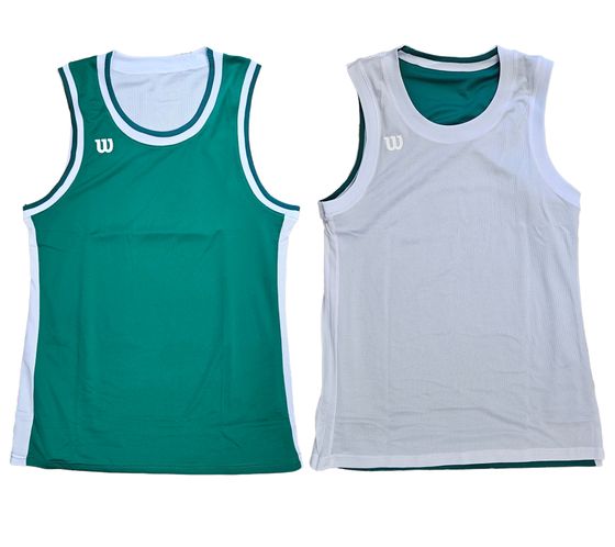 Wilson Herren nachhaltiges Tank-Top Wende-Shirt Sport-Shirt Fitness OUT-BB-M-02/39 Grün/Weiß