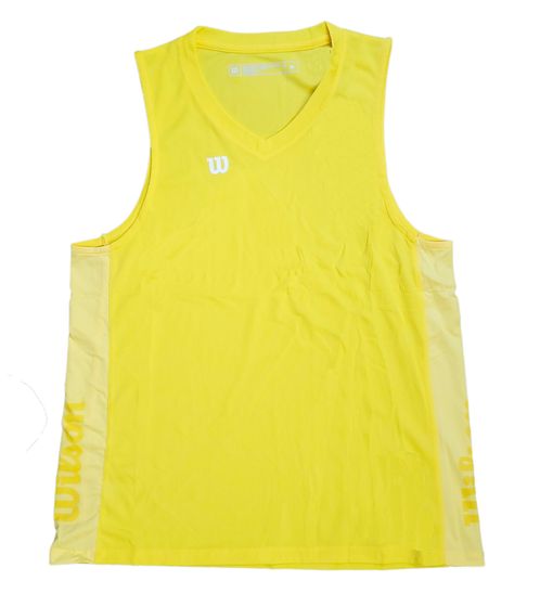 Wilson Damen nachhaltiges Tank-Top Trainings-Shirt mit V-Ausschnitt Sport-Shirt Fitness OUT-BB-W-01/40 Gelb