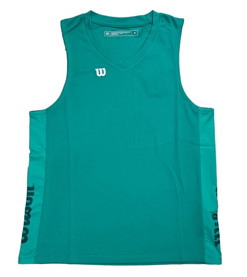 Wilson Damen nachhaltiges Tank-Top Trainings-Shirt mit V-Ausschnitt Sport-Shirt Fitness OUT-BB-W-01/39 Grün