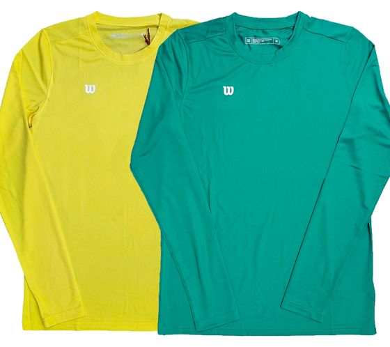 Wilson Men's Sustainable Sports Pullover Training Shirt Long Sleeve Shirt Fitness OUT-BB-M-05 Green or Yellow