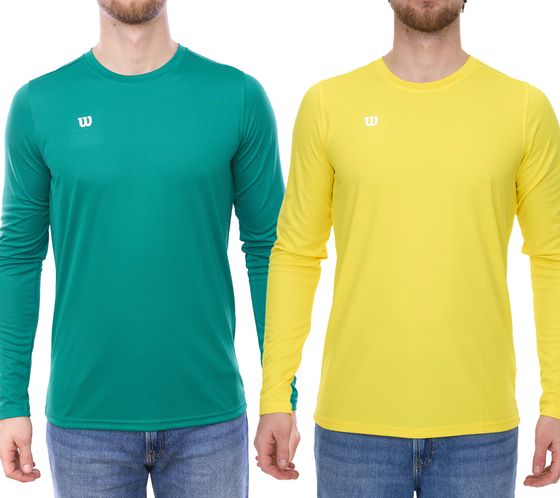 Wilson Men's Sustainable Sports Pullover Training Shirt Long Sleeve Shirt Fitness OUT-BB-M-05 Green or Yellow