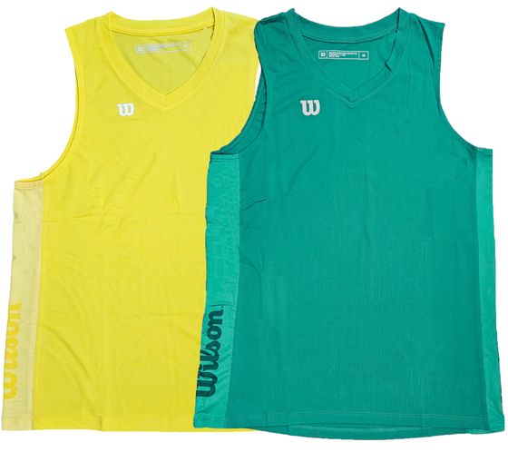 Débardeur d'entraînement durable pour hommes Wilson avec chemise de sport à col en V fitness OUT-BB-M-01 jaune ou vert