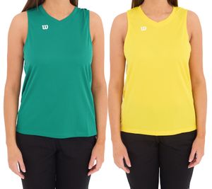 Wilson Women's Sustainable Tank Top Training Shirt with V-Neck Sports Shirt Fitness OUT-BB-W-01 Green or Yellow