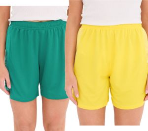 Wilson Damen nachhaltige Sport-Shorts Trainings-Shorts Sport-Hose Fitness OUT-BB-W-03 Grün oder Gelb