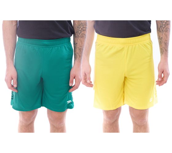 Wilson Herren nachhaltige Sport-Shorts Trainings-Shorts Sport-Hose Fitness OUT-BB-M-03 Grün oder Gelb