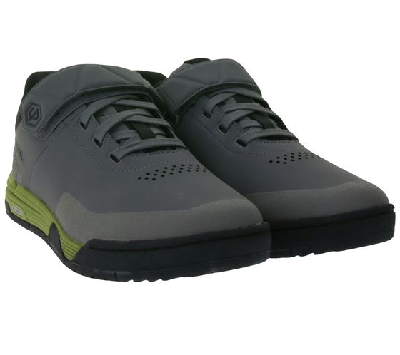 UNPARALLEL Dust UP chaussures de cyclisme pour hommes avec semelle EVA chaussures VTT baskets de sport absorbant les vibrations avec fermeture Velcro sports de vélo 291521-2006 gris/vert