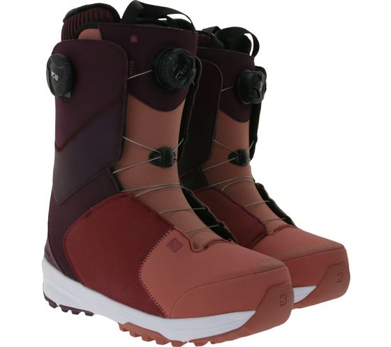 Salomon Kiana Dual Boa Women's Snowboard Boots with OrthoLiteC2 Insole Winter Sports Shoes L41217400 Wine Red