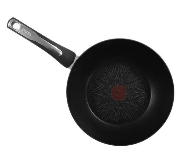 Tefal Selection wok pan with scratch-resistant titanium non-stick coating for all types of stoves Kitchen accessories Kitchen pan Diameter 28cm G2841932 Black/Silver