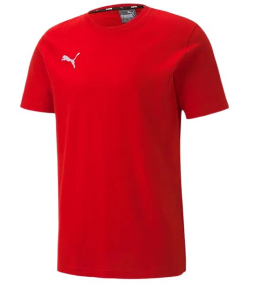 PUMA TeamGoal 23 Jungen & Mädchen Sport-Shirt Baumwoll-Shirt mit Logo-Patch T-Shirt 656709 01 Rot