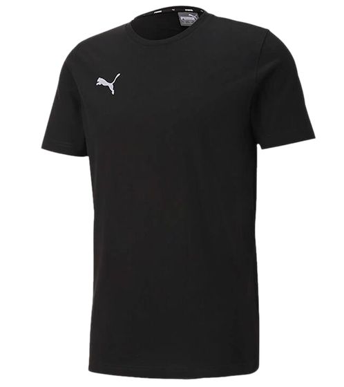 PUMA TeamGoal 23 Jungen & Mädchen Sport-Shirt Baumwoll-Shirt mit Logo-Patch T-Shirt 656709 03 Schwarz