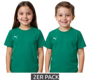 PUMA TeamGoal 23 Chemise de sport pour garçons et filles Chemise en coton avec logo patch T-shirt 656709 05 Vert