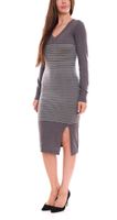 Confezione da 2 abiti maglione da donna AjC a righe, abito midi in maglia in grigio, nero o blu Confezione da 2 abiti maglione da donna AjC a righe, abito midi in maglia in grigio, nero o blu