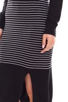 Confezione da 2 abiti maglione da donna AjC a righe, abito midi in maglia in grigio, nero o blu Confezione da 2 abiti maglione da donna AjC a righe, abito midi in maglia in grigio, nero o blu