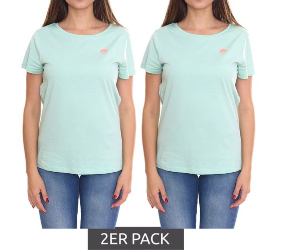 2-pack AjC women's T-shirt with Vista Al Mar back print, short-sleeved summer shirt 35732517 mint green