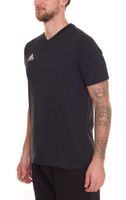 Pack de 3 t-shirts adidas Entrada 22 pour hommes, chemise en coton durable avec col en V HC0448 noir