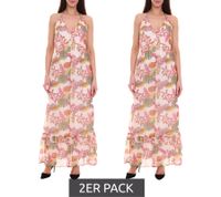 2er Pack Aniston CASUAL Damen Maxi-Kleid mit Allover-Print Sommer-Kleid 46746028 Bunt