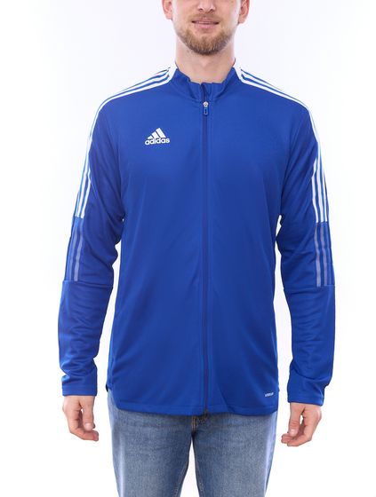 adidas TIRO 21 men's training jacket sustainable football jacket sports jacket fitness clothing GM7320 blue