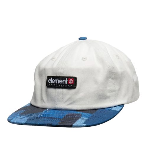 Element Tokyo Pool Herren Snapback-Cap stylische Baumwoll-Cap mit Logo-Patch S5CTA1 ELP0 4019 Weiß