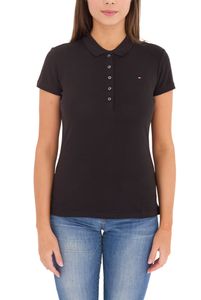 Tommy Hilfiger New Chiara polo femme chemise en coton chemise à manches courtes noir