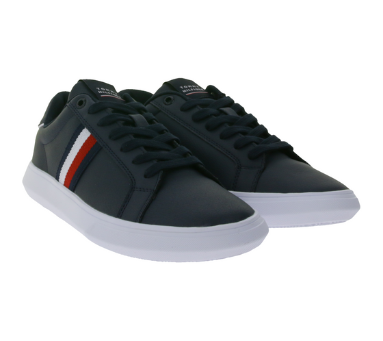 Tommy Hilfiger men's stylish everyday shoes with real leather City shoes FM0FM04732 DW5 dark blue