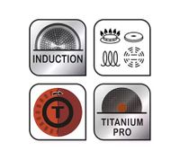 Tefal cast iron pan by Jamie Oliver cast aluminium pan frying pan diameter 24cm for all types of stoves 20 98 973 961 Black