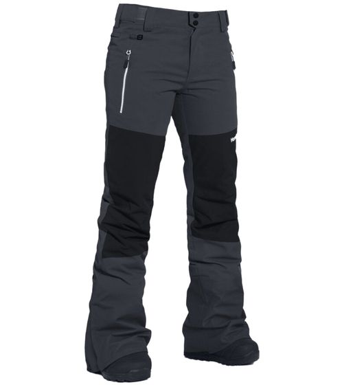 Pantalon de ski femme HORSEFEATHERS AVRIL II, pantalon d'hiver chaud avec membrane déperlante OW219E noir/gris