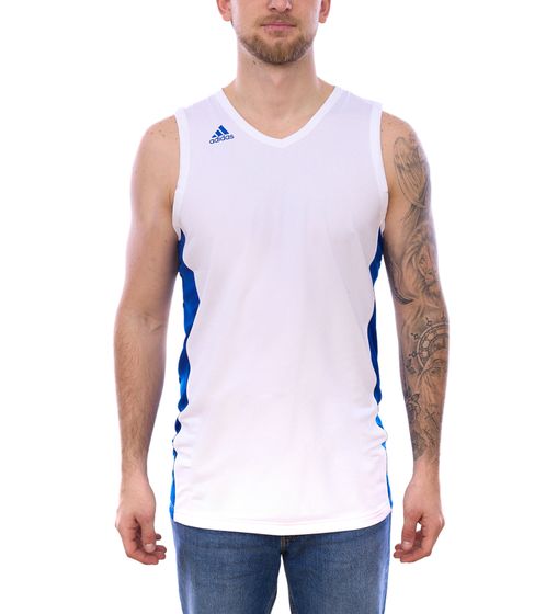 adidas N3XT L3V3L Prime Game Jersey recyceltes Herren Basketball-Trikot Tank-Top FR9434 Weiß/Blau