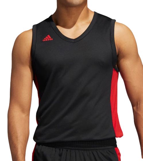 adidas N3XT L3V3L Prime Game Jersey recycled men's basketball jersey tank top FR9426 black/red