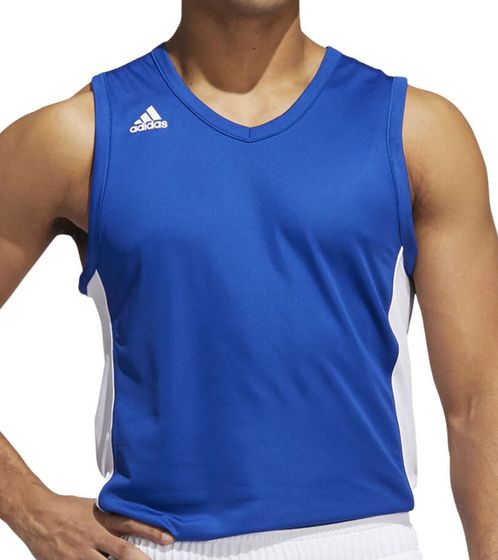 adidas N3XT L3V3L Prime Game Jersey recyceltes Herren Basketball-Trikot Tank-Top FR9424 Blau/Weiß