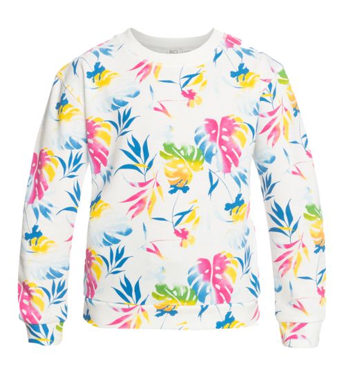 ROXY OFFTO THE BEACH girls' cotton sweater with all-over floral print ERGFT03698 XWBM colorful