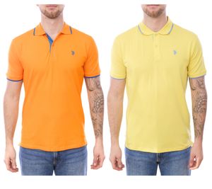 U.S. POLO ASSN. Polo homme chemise basique chemise en coton chemise à manches courtes 197 63899 52520 jaune ou orange U.S. POLO ASSN. Polo homme chemise basique chemise en coton chemise à manches courtes 197 63899 52520 jaune ou orange