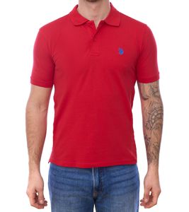 U.S. POLO ASSN. Polo homme chemise basique chemise en coton chemise à manches courtes 197 61092 52520 155 rouge/bleu U.S. POLO ASSN. Polo homme chemise basique chemise en coton chemise à manches courtes 197 61092 52520 155 rouge/bleu