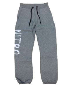 NITRO Spray Herren Jogginghose mit Print auf Hosenbein Trainings-Hose 872417-002 Grau