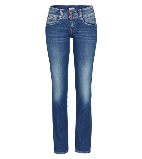 Pepe Jeans Gen Damen Straight Jeans im 5 Pocket-Style Freizeit-Jeans PL201157D452 Blau