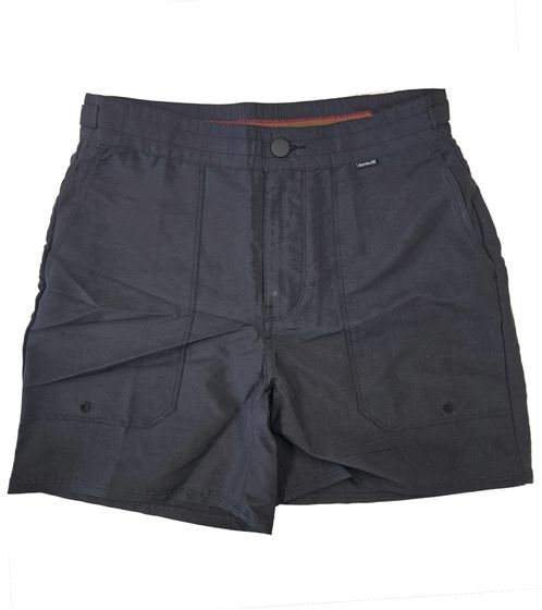 Hurley Trails Herren Badehose schlichte Bade-Shorts mit Taschen Bademode AJ2631 Schwarz