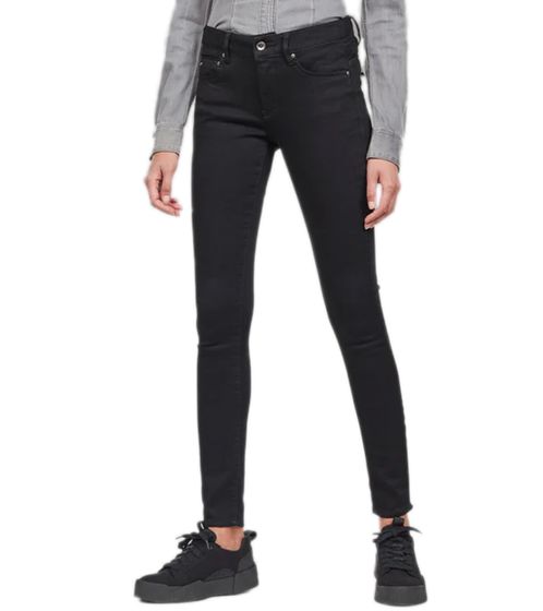 G-Star RAW Midge Zip women's denim jeans trendy skinny pants D05281-B964-A810 Black