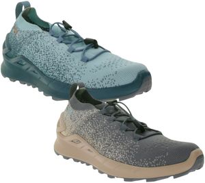 LOWA Sneaker Running Shoes Fusion Low Women's City Shoes with Sock Fit and LOWA DynaPU Midsole 320415 Gray/Pink or Blue