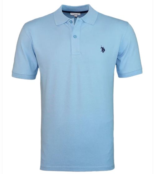 U.S. POLO ASSN. Men's polo shirt, basic shirt, cotton shirt, short-sleeved shirt, 197 61092 52520 103 light blue