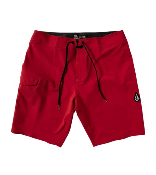 VOLCOM Lido Herren kurze Boardshorts modische Badehose mit Kordelzug A0812121 CMR Rot