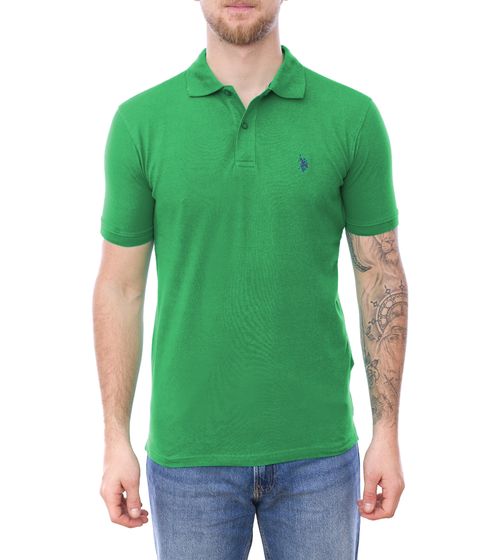 U.S. POLO ASSN. Herren Polo-Shirt Basic-Shirt Baumwoll-Shirt Kurzarm-Shirt 197 63881 52520 349 Grün