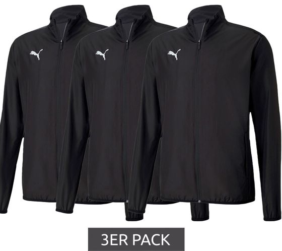 Pack of 3 PUMA Sideline boys and girls training jacket, sports jacket, fitness jacket 655947 03 black