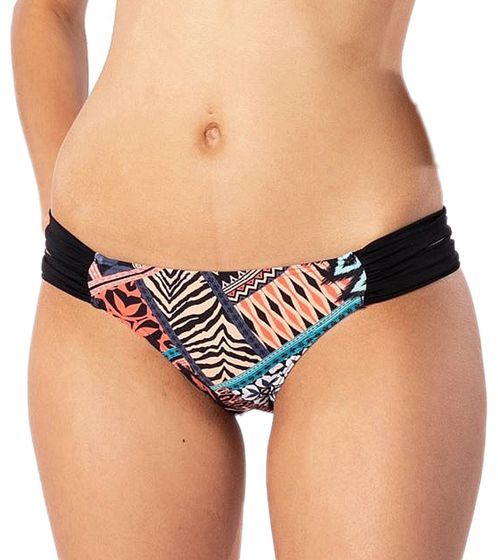 RIP CURL Sunshine Damen Bikini-Unterteil mit floralem Allover-Print Bademode mit seitlichen Cut Outs GSIOA5 90 Schwarz/Bunt