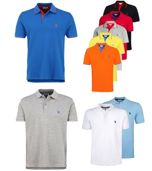 U.S. POLO ASSN. Herren Polo-Shirt Basic-Shirt Baumwoll-Shirt Kurzarm-Shirt in verschiedenen Modellen und Farben