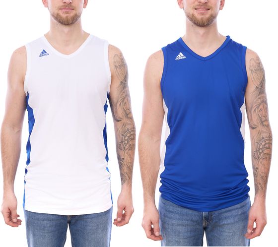 adidas N3XT L3V3L Prime Game Jersey recyceltes Herren Basketball-Trikot Tank-Top Weiß oder Blau