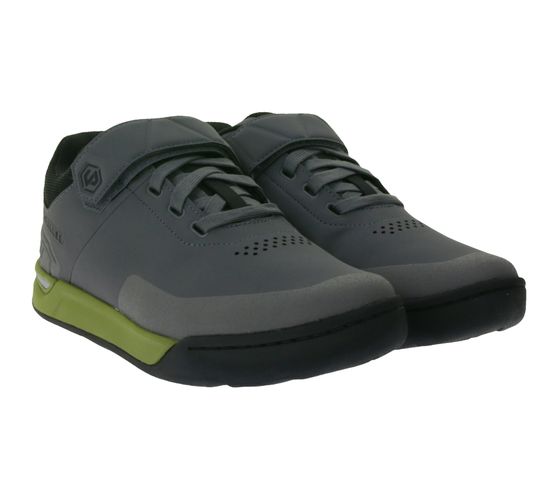 UNPARALLEL UP Link chaussures de cyclisme pour hommes avec semelle EVA chaussures VTT baskets de sport absorbant les vibrations avec OrthoLite sports de vélo avec fermeture Velcro 291522-2006 gris/vert