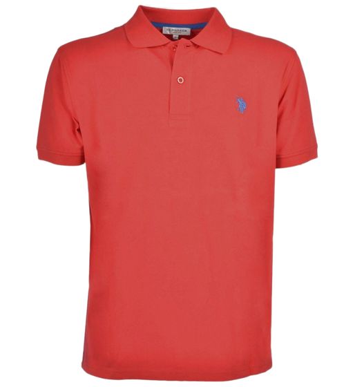 U.S. POLO ASSN. Men's polo shirt, basic shirt, cotton shirt, short-sleeved shirt, 197 60459 52520 151 red/dark blue