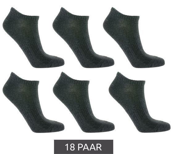 18 pairs of TASTIQ sneaker socks, plain cotton socks in a gift box, sports socks, gray