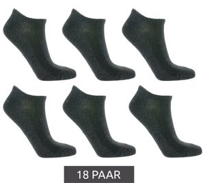 18 Paar TASTIQ Sneaker-Socken schlichte Baumwoll-Socken in Geschenkbox Sport-Socken Grau