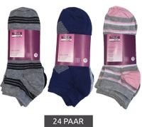 24 Paar TRUE style Baumwoll-Strümpfe mit Komfortbund nachhaltige Sneaker-Socken mit verschiedenen Mustern Pink, Blau oder Schwarz 24 Paar TRUE style Baumwoll-Strümpfe mit Komfortbund nachhaltige Sneaker-Socken mit verschiedenen Mustern Pink, Blau oder Schwarz