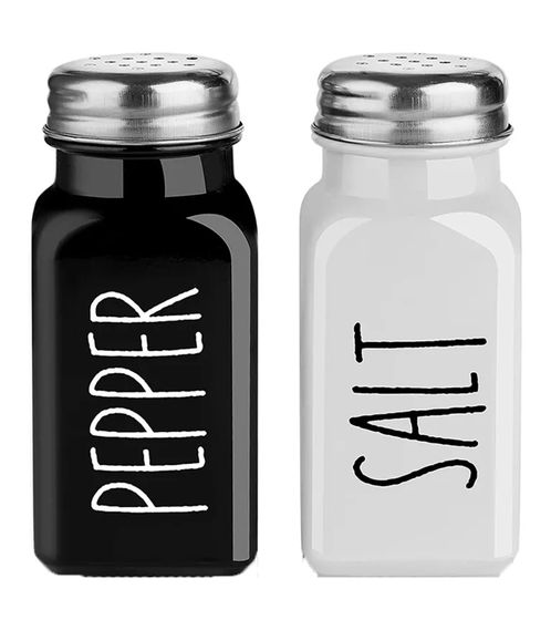 MORTZ & MORITZ salt and pepper shaker set spice shaker kitchen accessories kitchen utensils cooking accessories 14-15146-22-06 2PCS black/white